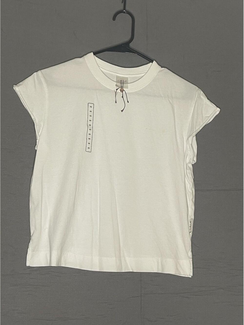 CALIA White Boxy Cotton T-Shirt Women's Size XS Short Sleeve Tee 19" PTP Palla